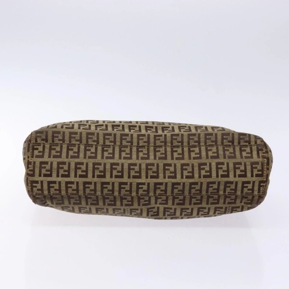 FENDI Zucchino Canvas Hand Bag Beige Brown Auth - Picture 5 of 16